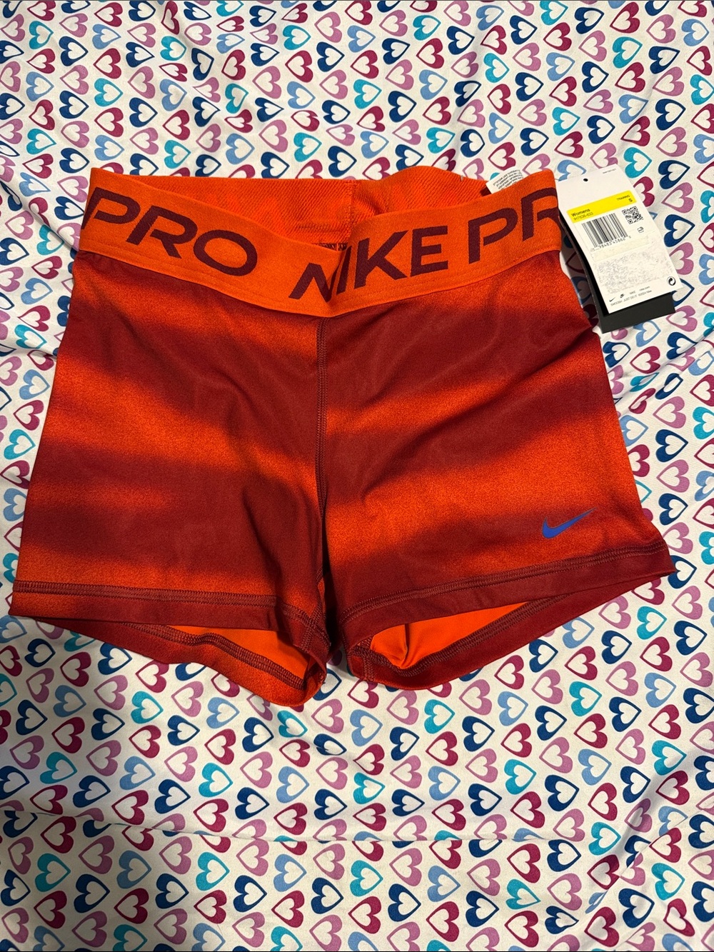 Nike Pro Women's Bright Orange Bike Shorts